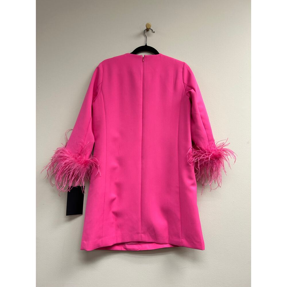 TUCKERNUCK Hot Pink Feather Mod Mary Dress Size XL NWT Retail $288 Tuckernuck - Picture 5 of 6